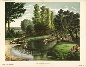 Rustic bridge at Esquenoy