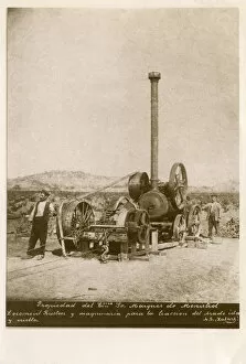 Marques Collection: Ruston steam engine, vineyard in Penedes, Catalonia, Spain