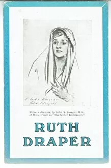 Images Dated 23rd December 2016: Ruth Draper, from a drawing by John S. Sargent