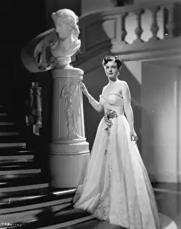 Hussey Prints: Ruth Hussey wearing a strapless evening gown - Dolly Tree