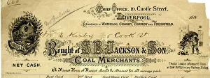 Cash Prints: S B Jackson & Son, Coal Merchants, Liverpool