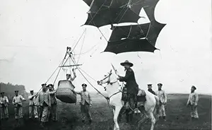 S F Cody instructing Royal Engineers in kites in late 1904