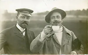 Fred Prints: S. F. Cody, right, as a ?strike-breaker?, arrived at Bro?