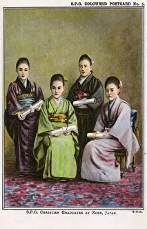 Diploma Prints: S. P. G. Christian Graduates at Kobe, Japan