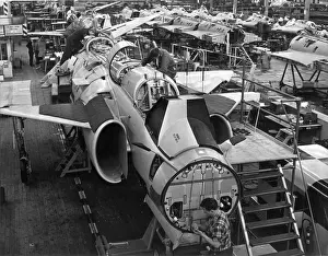 Saab AJ37 Viggen production at Linkoping Sweden