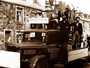 Sabden Treacle Miners procession float, possibly 1930s