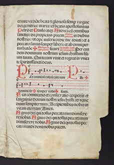 Fragments Prints: Sacramentary (Incunable Fragment)
