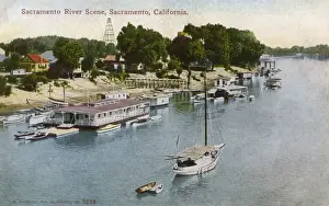 Sacramento Prints: Sacramento River scene, Sacramento, California, USA