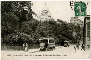 Coeur Prints: Sacre Coeur and Square St Pierre, Paris, France