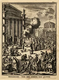 Bogaert Gallery: Sacrifice before the Temple of Jupiter in Rome