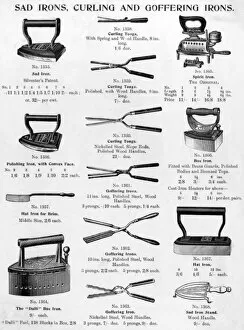 Sad irons, curling and goffering irons