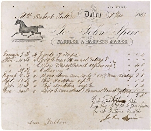 Bill from Saddler/1861