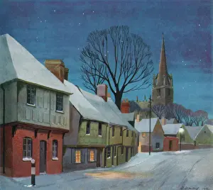 Snowy Prints: Saffron Walden by Madge Howard
