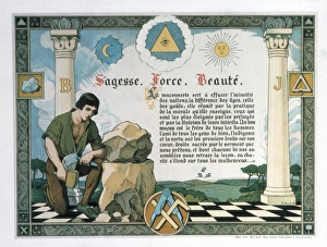 Lithographies Collection: Sagese. Force. Beaut頨wisdom. Force. Beauty). 19th