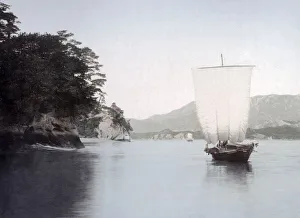 Sailboat, Miyajima Inland Sea, Japan, c. 1880 s