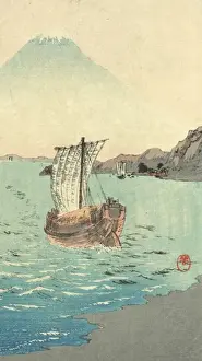 Sailboats and Mount Fuji