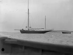 Sailing boat off Fishguard, Pembrokeshire, South Wales