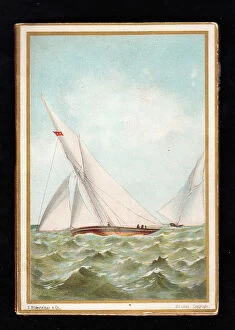 Images Dated 15th May 2018: Sailing boats on a greetings card