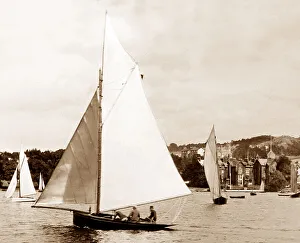 Windermere Prints: Sailing on Lake Windermere, Bowness