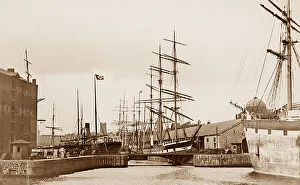 Dukes Prints: Sailing ship, Dukes Dock, Liverpool