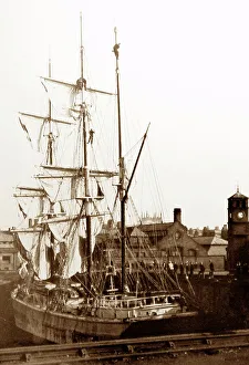 sailing ship in whitehaven harbour