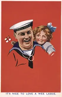 Touching Prints: Sailor with his daughter