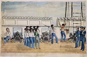Confined Prints: Sailor Getting Flogged Date: 1863