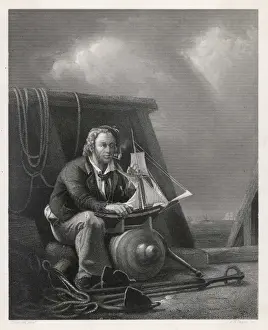 Sailor with Model Ship