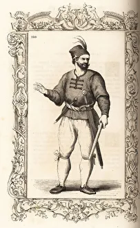 Slav Prints: Sailor on a Venetian galley, 16th century