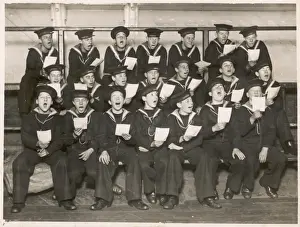 Carols Prints: Sailors Singing Carols