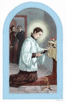 Aloysius Collection: Saint Aloysius Gonzaga (1568-1591). Italian Jesuit. Colored