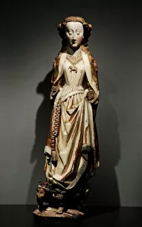 Statues Collection: Saint Barbara, c. 1470, by Master of the Statues of Koudewat