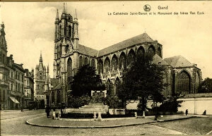 Saint Bavo Cathedral and van Eyck monument