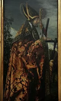 Pinakothek Gallery: Detail of Saint Erasmus of Formiae. Saint John Altarpiece, 1