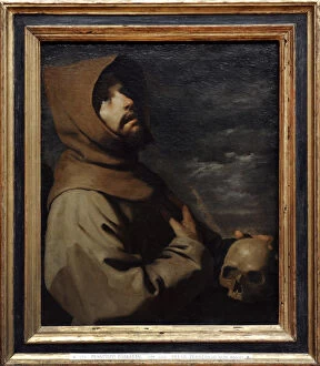 Pinakothek Gallery: Saint Francis of Assisi, 1660, by Francisco de Zurbaran y Sa