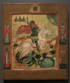 Compostela Collection: Saint George. Russian School. 19th century