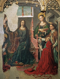 Saint Ildephonsus receiving the chasuble from the Virgin. Al Saint Ildephonsus receiving the chasuble from the Virgin. Al