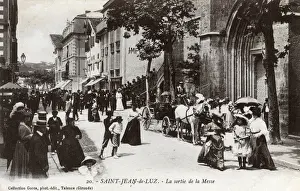 Atlantiques Prints: Saint-Jean-de-Luz, Pyrenees-Atlantiques, France - After Mass