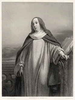 Jeanne Prints: SAINT JEANNE-FRANCOISE DE CHANTAL (1572 - 1641), French divine