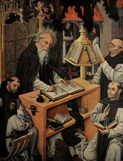 Bearded Collection: Saint Jerome in his Study. Detail. Castilian School