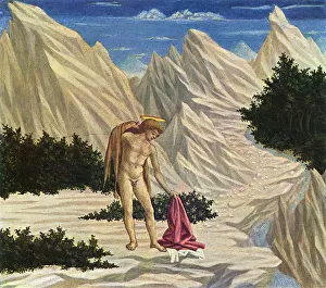 Images Dated 7th December 2017: Saint John in the Desert by Domenico Veneziano