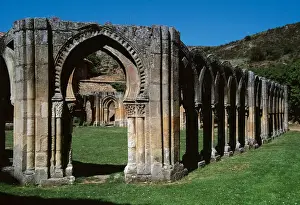 Castilla Prints: Saint John of Douro. Cloister. Soria. Castile and Leon. Spai
