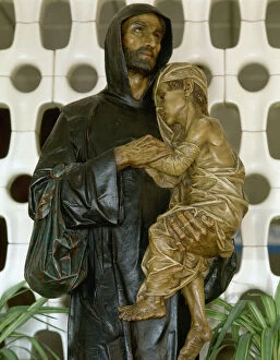 Catalonia Collection: Saint John of God, 1883. Sculpture by Agapit Vallmitjana i B