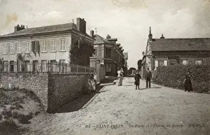 Saint-Jouin, France - The Post Office and town entrance