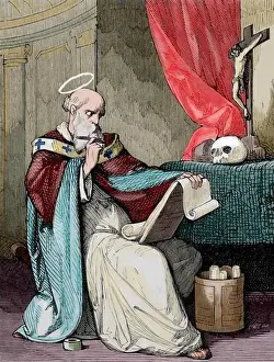 Christianism Prints: Saint Justus of Urgell (dead 540). First Bishop of Urgell. E