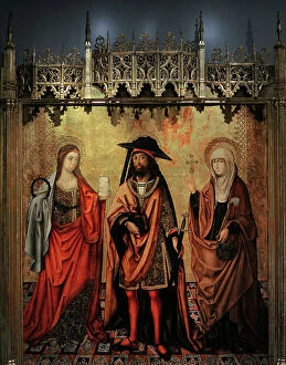 Christianism Collection: Saint Lazarus with his Sisters Martha and Mary