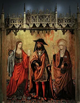 Valencian Prints: Saint Lazarus with his Sisters Martha and Mary