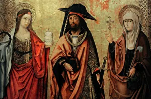 Saint Lazarus with his Sisters Martha and Mary
