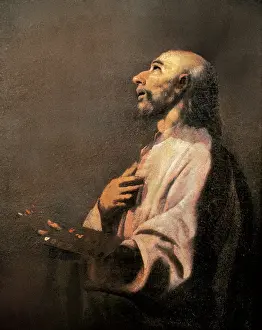Saint Luke as a Painter Before Christ on the Cross