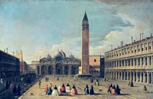 Venetian Collection: Saint Marks Square at Venice. 18th c. Anonymous